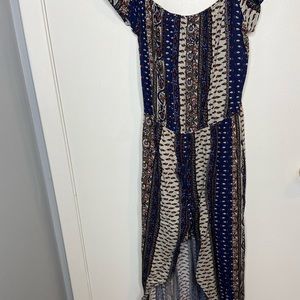 Multiprint dress with shorts